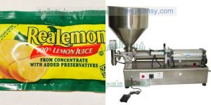 ماكنة تعبئة عصير ماركة ام توباك