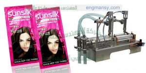مكنة تعبئة شامبو و اكياس صابون سائل شركة المهندس منسى للصناعات الهندسيه